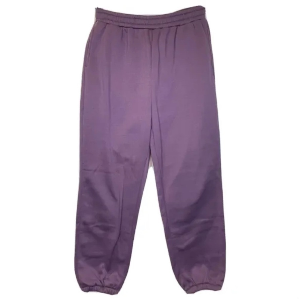 Shein Purple Fleece Crop Sweater And Joggers Set Size L (8/10) - Picture 4 of 7
